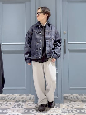 「アイテム（スウェット）」を使った、はいねさん（メンズ・165cm）の秋コーディネート