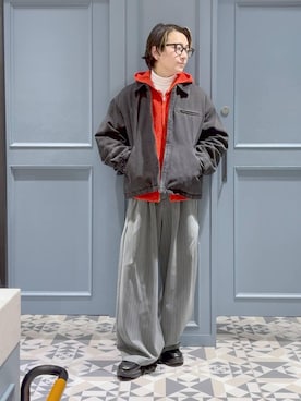 「RAGEBLUE（レイジブルー）のアイテム（ブルゾン）」を使った、はいねさん（メンズ・165cm）の冬コーディネート