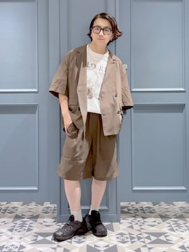 「アイテム（ソックス/靴下）」を使った、はいねさん（メンズ・165cm）の夏コーディネート