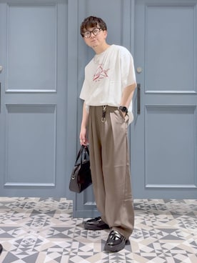 「RAGEBLUE（レイジブルー）のステンレスアソートチェーンネックレス（ネックレス、その他）」を使った、はいねさん（メンズ・165cm）の春コーディネート