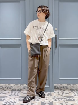 「骨格ストレート」｜「アイテム（サンダル）」を使った、はいねさん（メンズ・165cm・20代）の夏コーディネート