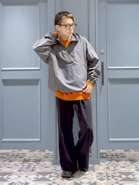 「RAGEBLUE（レイジブルー）のアイテム（スウェットパンツ）」を使った、はいねさん（メンズ・165cm）の秋コーディネート