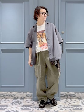 「RAGEBLUE（レイジブルー）のアイテム」を使った、はいねさん（メンズ・165cm）の夏コーディネート