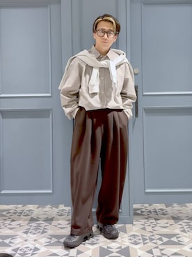 「RAGEBLUE（レイジブルー）のアイテム（パンツ）」を使った、はいねさん（メンズ・165cm）の秋コーディネート