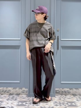 「アイテム（バンダナ/スカーフ）」を使った、はいねさん（メンズ・165cm）の夏コーディネート