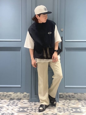 「アイテム（キャップ）」を使った、はいねさん（メンズ・165cm・20代）の春コーディネート