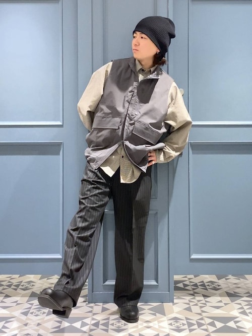 セール】オーバーサイズ/ミリタリーダブルジップナイロンベスト