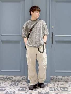 「RAGEBLUE（レイジブルー）のアイテム（トップス）」を使った、はいねさん（メンズ・165cm）の春コーディネート