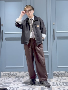 「アイテム（フォーマルスーツ/小物）」を使った、はいねさん（メンズ・165cm）の秋コーディネート