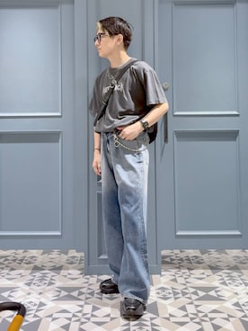 「アイテム（ローファー）」を使った、はいねさん（メンズ・165cm・20代）の秋コーディネート