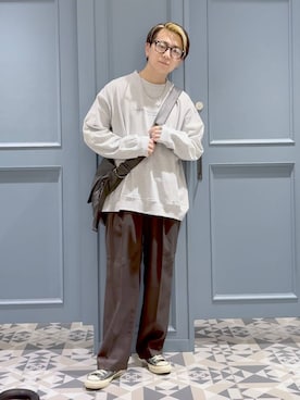 「RAGEBLUE（レイジブルー）のアイテム（Tシャツ/カットソー）」を使った、はいねさん（メンズ・165cm）の夏コーディネート