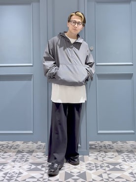 「RAGEBLUE（レイジブルー）のアイテム（パーカー）」を使った、はいねさん（メンズ・165cm）の秋コーディネート