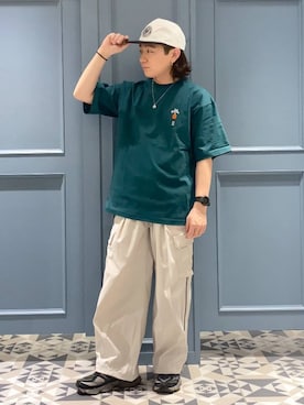 「アイテム（キャップ）」を使った、はいねさん（メンズ・165cm・20代）の春コーディネート