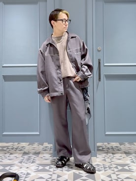 「骨格ストレート」｜「アイテム（ブルゾン）」を使った、はいねさん（メンズ・165cm）の夏コーディネート