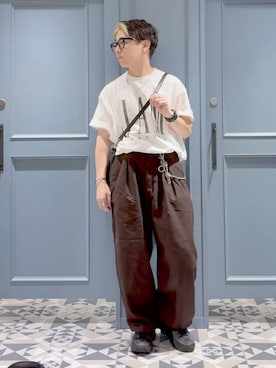 「RAGEBLUE（レイジブルー）のステンレスアソートチェーンネックレス（ネックレス）」を使った、はいねさん（メンズ・165cm）の夏コーディネート