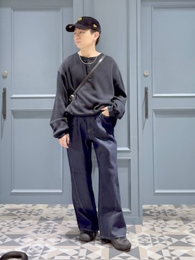 「RAGEBLUE（レイジブルー）のアイテム（Tシャツ/カットソー）」を使った、はいねさん（メンズ・165cm）の秋コーディネート