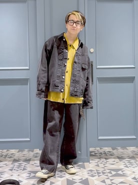「アイテム（バンダナ/スカーフ）」を使った、はいねさん（メンズ・165cm）の夏コーディネート