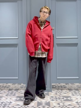 「RAGEBLUE（レイジブルー）のアイテム（パーカー）」を使った、はいねさん（メンズ・165cm）の秋コーディネート