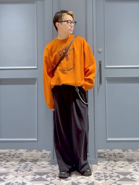 「アイテム（ウォレットチェーン）」を使った、はいねさん（メンズ・165cm）の秋コーディネート