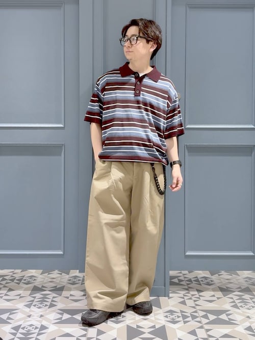 Border Knit Polo Shirt / ボーダーニットポロシャツ（ポロシャツ