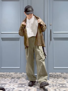 「アイテム（バンダナ/スカーフ）」を使った、はいねさん（メンズ・165cm）の夏コーディネート