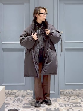 「RAGEBLUE」｜「アイテム（ダウンジャケット/コート）」を使った、はいねさん（メンズ・165cm）の冬コーディネート