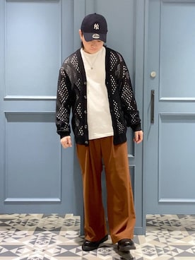 「アイテム（キャップ）」を使った、はいねさん（メンズ・165cm・20代）の春コーディネート