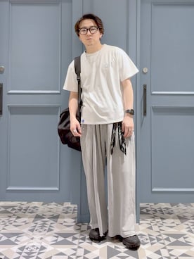 「Columbia（コロンビア）の【Columbia/コロンビア】スライブ リバイブ シャンダル（サンダル、ブラック系）」を使った、はいねさん（メンズ・165cm）の夏コーディネート