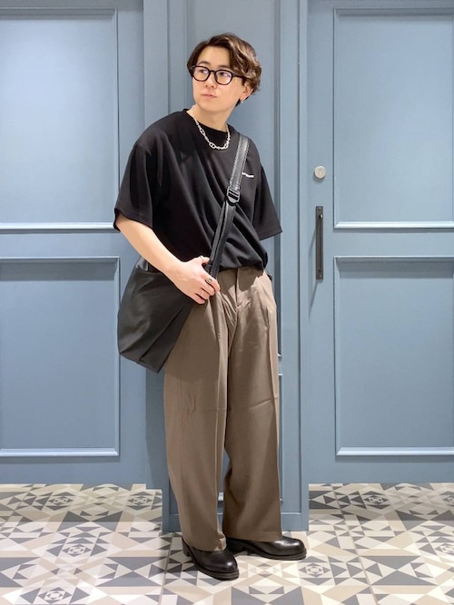 シンセティックレザー/ビッグショルダーバッグ