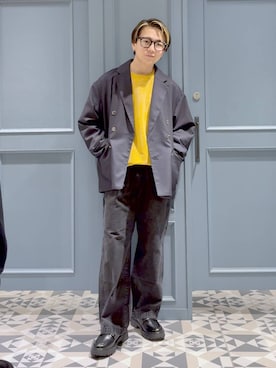 「アイテム（テーラードジャケット）」を使った、はいねさん（メンズ・165cm・20代）の秋コーディネート