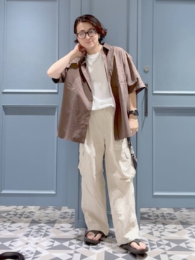 「低身長」｜「アイテム（財布/小物）」を使った、はいねさん（メンズ・165cm）の夏コーディネート