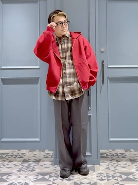「RAGEBLUE（レイジブルー）のアイテム（パーカー）」を使った、はいねさん（メンズ・165cm）の秋コーディネート