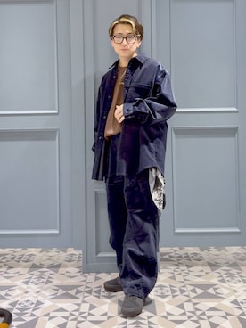 「RAGEBLUE（レイジブルー）のアイテム（パンツ）」を使った、はいねさん（メンズ・165cm）の秋コーディネート