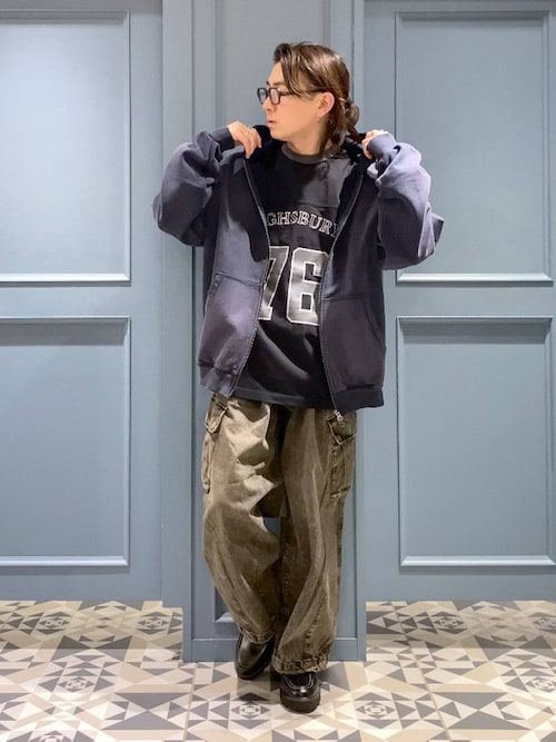 セール】ヴィンテージライク/裏毛ダブルジップパーカー（パーカー