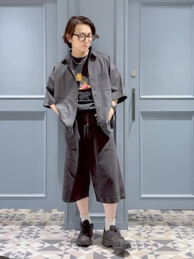 「RAGEBLUE（レイジブルー）のアイテム（Tシャツ/カットソー）」を使った、はいねさん（メンズ・165cm）の夏コーディネート