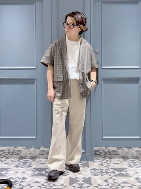 「RAGEBLUE（レイジブルー）のアイテム（Tシャツ/カットソー）」を使った、はいねさん（メンズ・165cm）の夏コーディネート