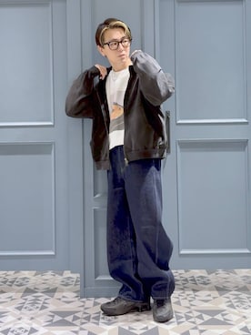 「RAGEBLUE（レイジブルー）のアイテム（パーカー）」を使った、はいねさん（メンズ・165cm）の秋コーディネート