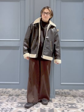 「RAGEBLUE（レイジブルー）のアイテム（アクセサリー）」を使った、はいねさん（メンズ・165cm）の冬コーディネート