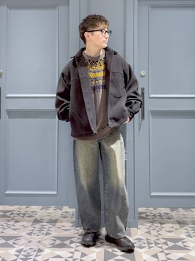 「RAGEBLUE（レイジブルー）のアイテム（アクセサリー）」を使った、はいねさん（メンズ・165cm）の冬コーディネート