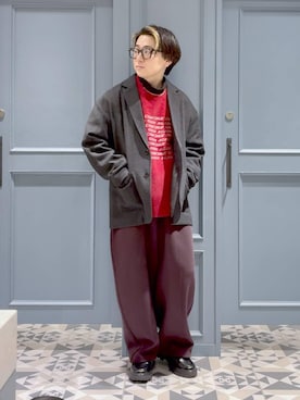 「アイテム（テーラードジャケット）」を使った、はいねさん（メンズ・165cm・20代）の秋コーディネート