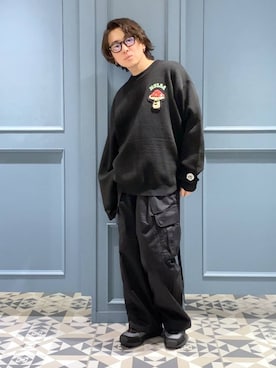 「MULGA（モルガ）のアイテム」を使った、はいねさん（メンズ・165cm）の冬コーディネート