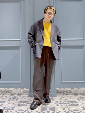 「アイテム（テーラードジャケット）」を使った、はいねさん（メンズ・165cm・20代）の秋コーディネート