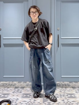 「RAGEBLUE（レイジブルー）のアイテム」を使った、はいねさん（メンズ・165cm）の夏コーディネート