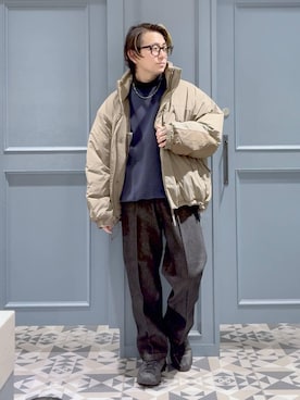 「アイテム（アクセサリー）」を使った、はいねさん（メンズ・165cm）の冬コーディネート