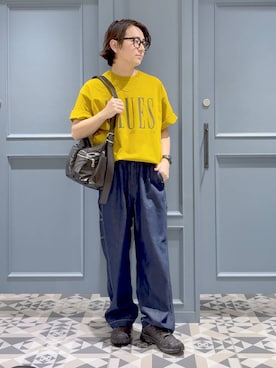 「アイテム（ショルダーバッグ）」を使った、はいねさん（メンズ・165cm）の夏コーディネート