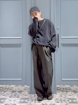 「アイテム（ウォレットチェーン）」を使った、はいねさん（メンズ・165cm）の秋コーディネート