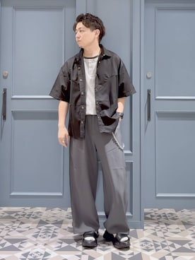 「RAGEBLUE（レイジブルー）のアイテム」を使った、はいねさん（メンズ・165cm）の夏コーディネート