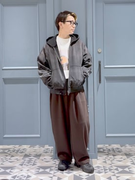 「アイテム（パーカー）」を使った、はいねさん（メンズ・165cm・20代）の秋コーディネート