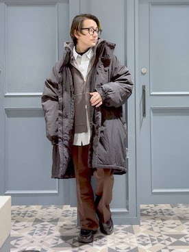 「RAGEBLUE」｜「アイテム（ダウンジャケット/コート）」を使った、はいねさん（メンズ・165cm）の冬コーディネート