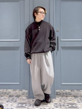 「アイテム（スウェットパンツ）」を使った、はいねさん（メンズ・165cm・20代）の冬コーディネート